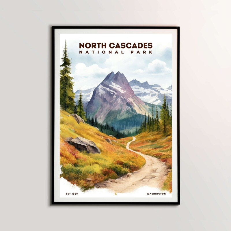 North Cascades National Park Poster, Travel Art, Office Poster, Home Decor | S8